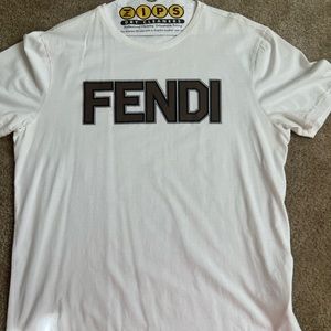 Authentic Fendi Logo T-Shirt XXL